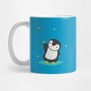 Cute Penguin In Space T-Shirt Mug